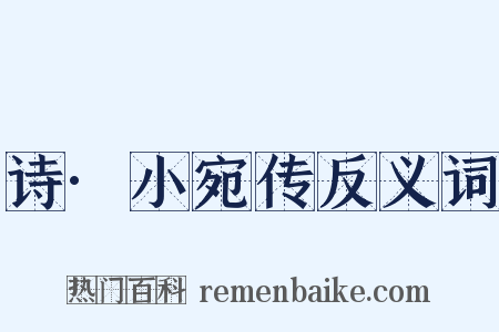 诗·小宛传反义词是什么意思的图片